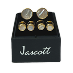 Gold with Pearl Studs & Cufflinks image number 1