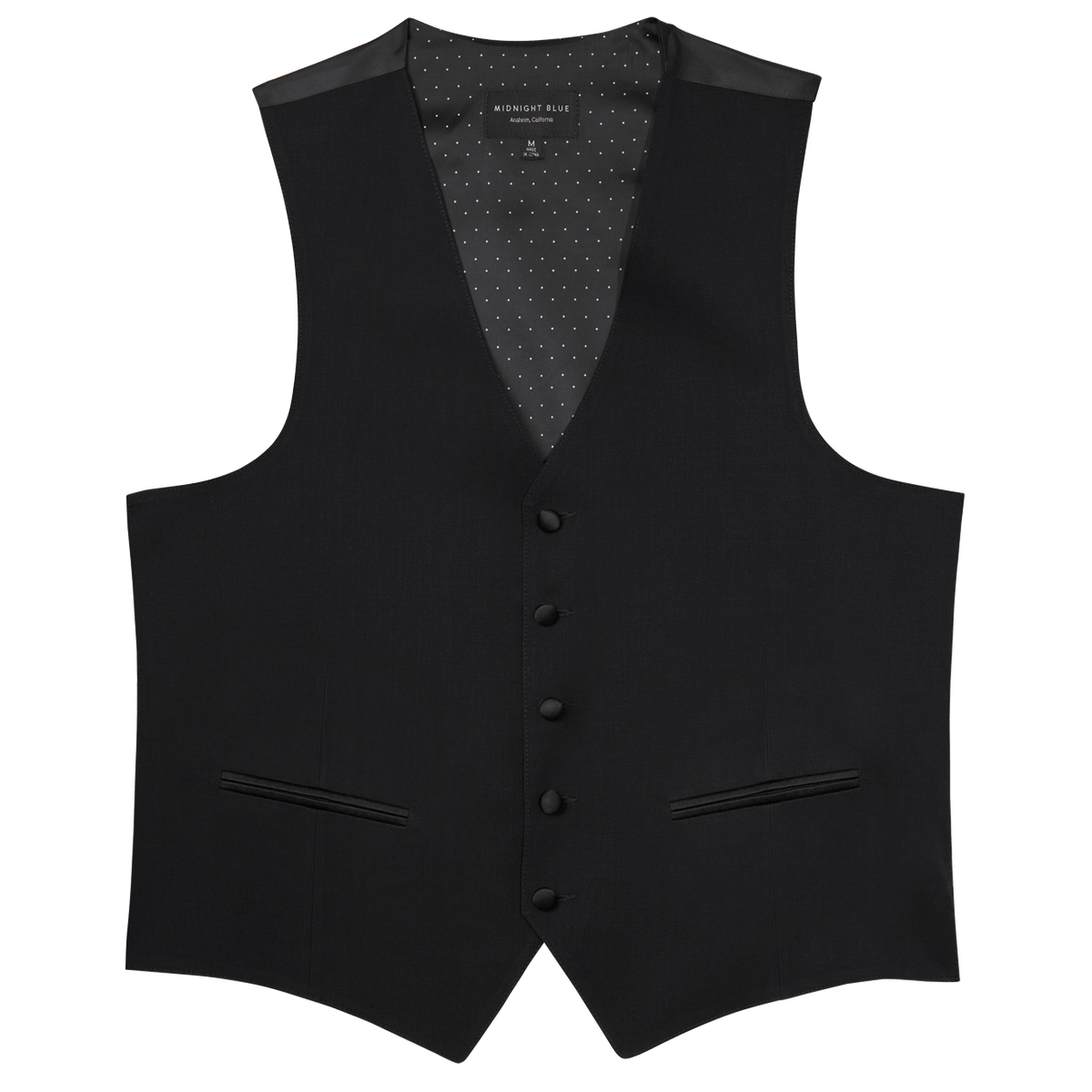 Black Performance Fabric Tuxedo Vest image number 1
