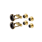 Black and Gold Studs & Cufflinks image number 1