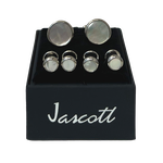 Silver with Pearl Studs and Cufflinks image number 1
