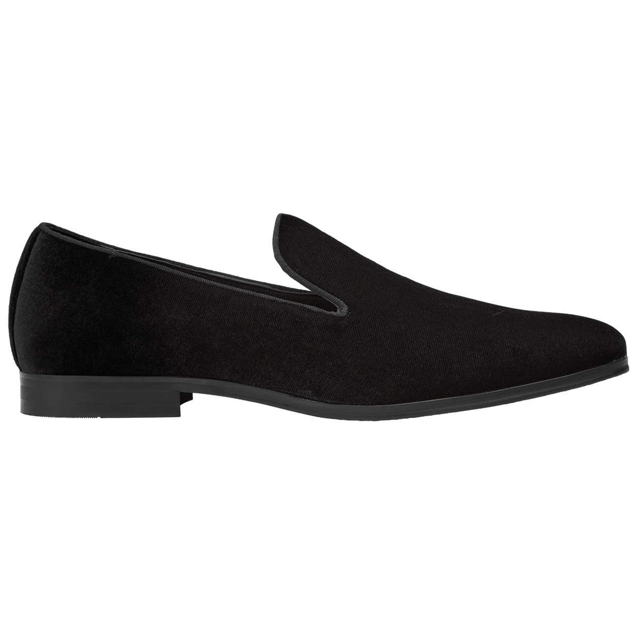 Black Velvet Loafer Shoe image number 1