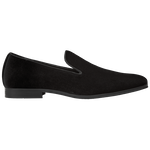 Black Velvet Loafer Shoe image number 1