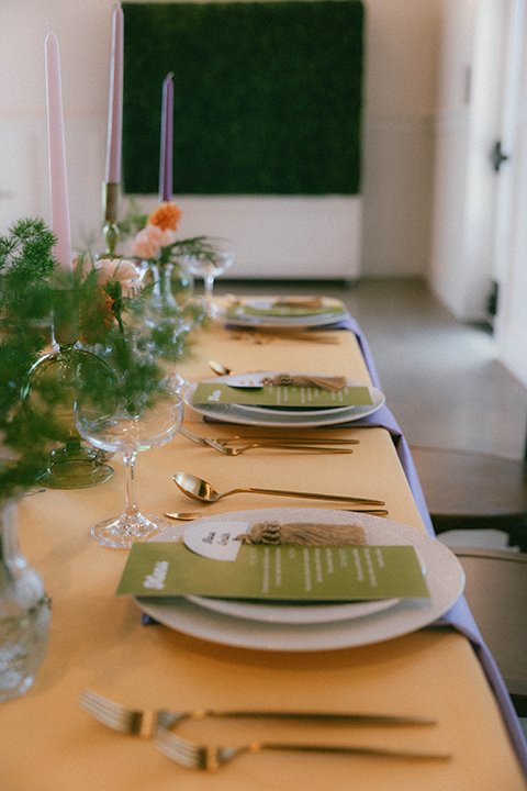 Tablescape shot with florals